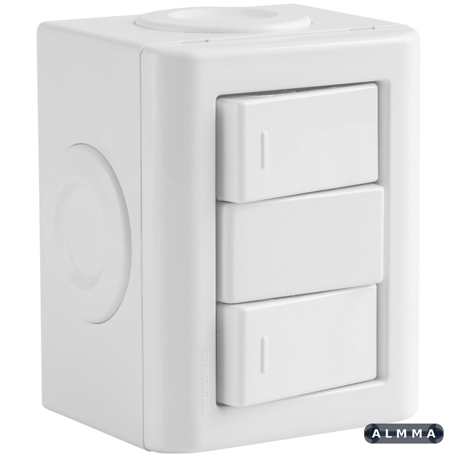 Conjunto Lizflex multiuso X branco c/2 interruptores simples 10A/250V brancos + 3 tampões 12 UNIDADES EMB.MINIMA