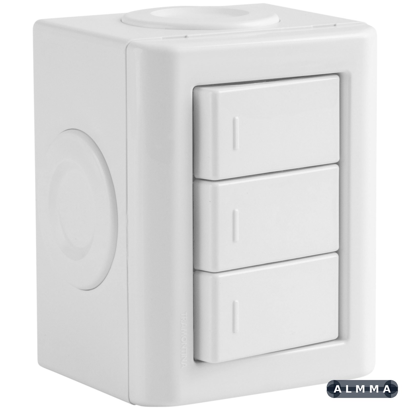 Conjunto Lizflex multiuso X branco c3 interruptores simples 10A/250V brancos + 3 tampões 12 UNIDADES EMB.MINIMA