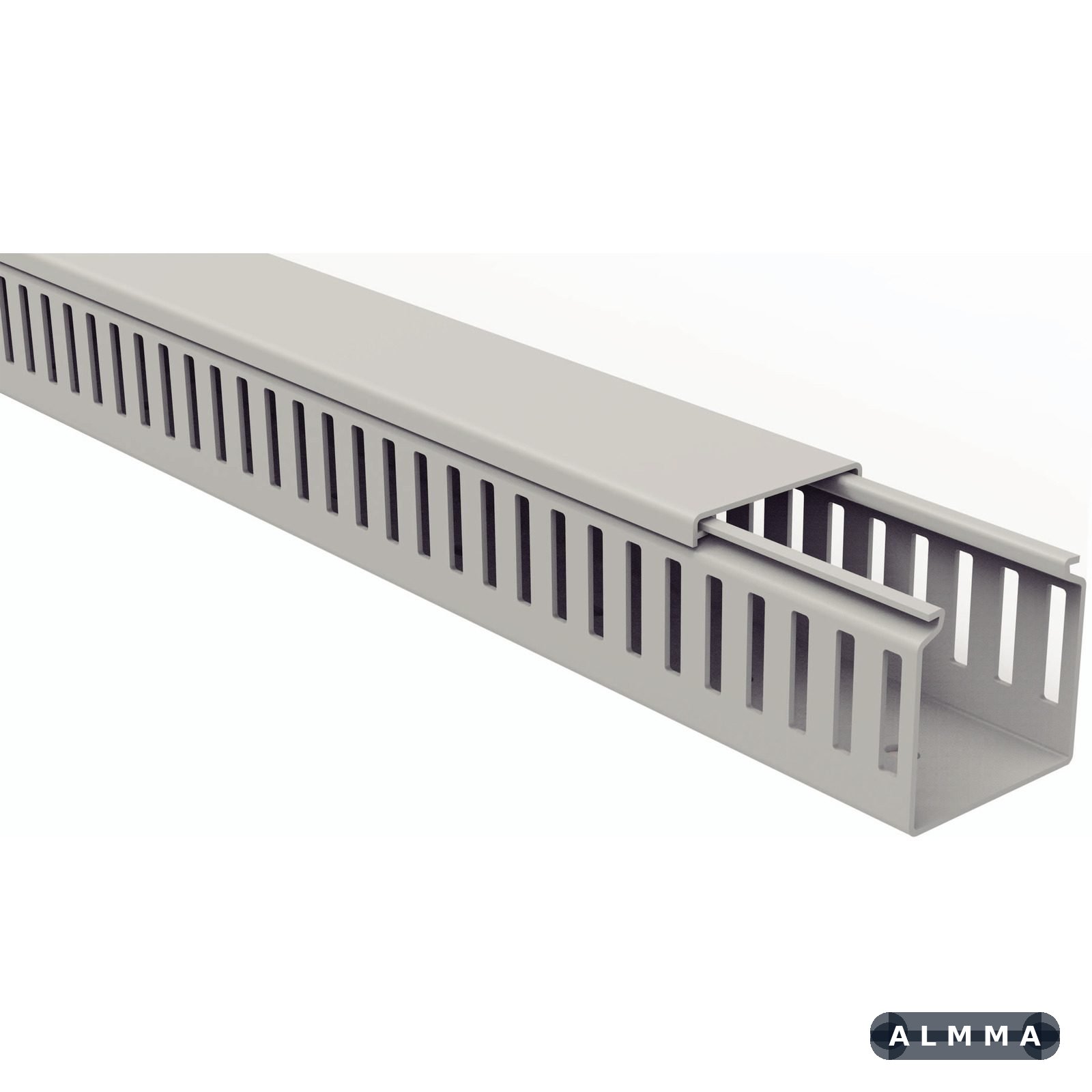 Canaleta para Painel Tramontina Semiaberta Cinza 50x50x2000 mm 4 UNIDADES EMB.MINIMA