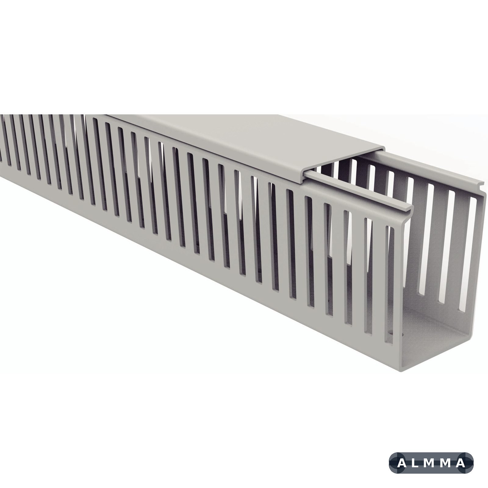 Canaleta para Painel Tramontina Semiaberta Cinza 50x80x2000 mm 4 UNIDADES EMB.MINIMA