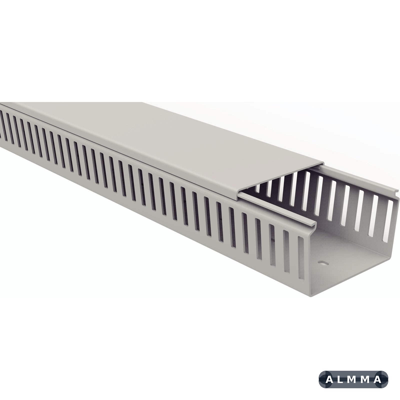 Canaleta para Painel Tramontina Semiaberta Cinza 80x50x2000 mm 4 UNIDADES EMB.MINIMA