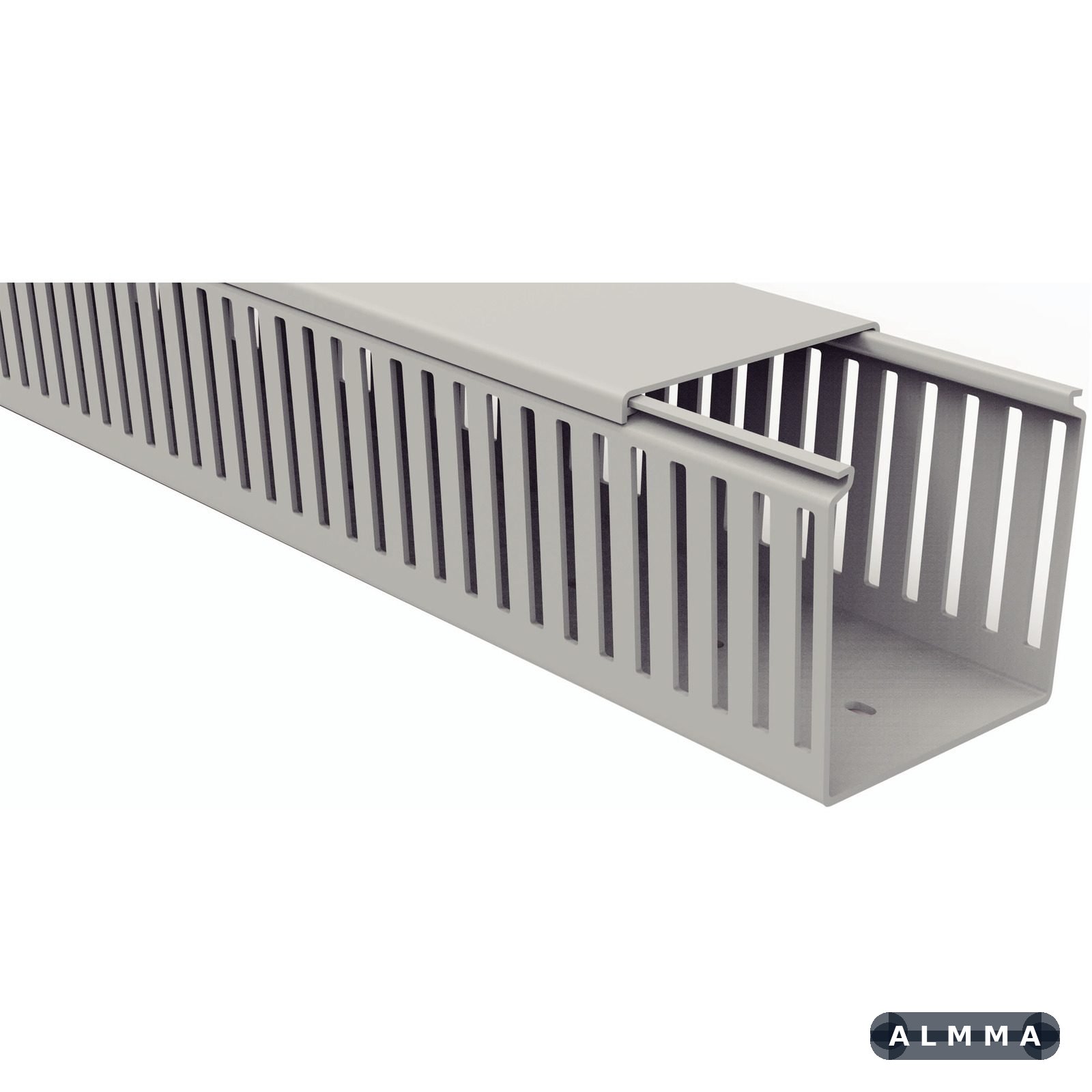 Canaleta para Painel Tramontina Semiaberta Cinza 80x80x2000 mm 4 UNIDADES EMB.MINIMA