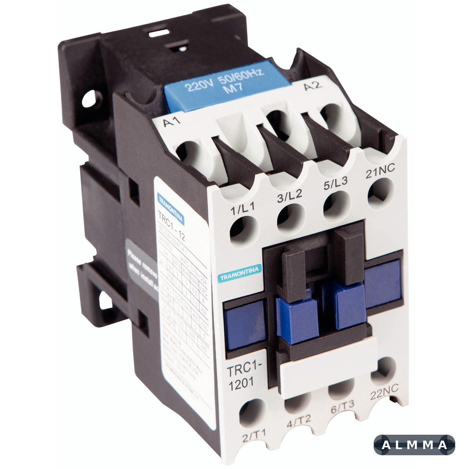 Contator Tripolar Tramontina TRC1-1201 12 A 220 Vca 1NF 1 UNIDADES EMB.MINIMA