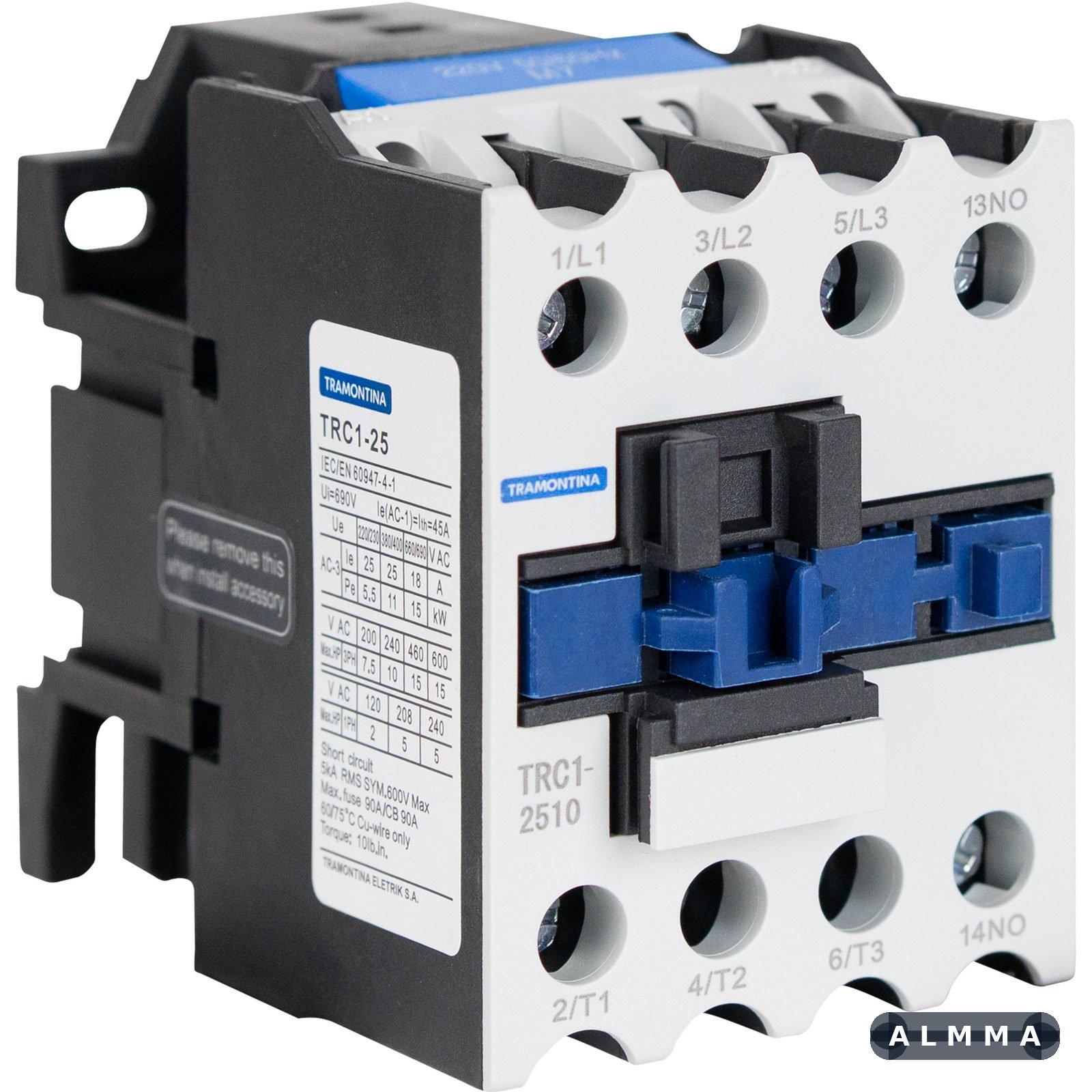 Contator Tripolar Tramontina TRC1-2510 25 A 220 Vca 1NA 1 UNIDADES EMB.MINIMA