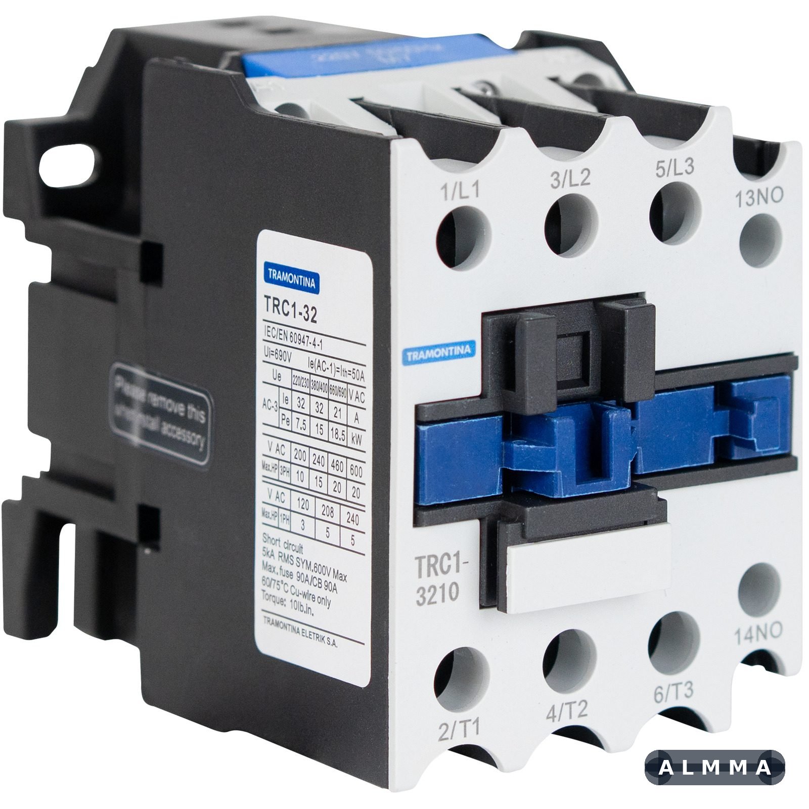 Contator Tripolar Tramontina TRC1-3210 32 A 220 Vca 1NA 1 UNIDADES EMB.MINIMA