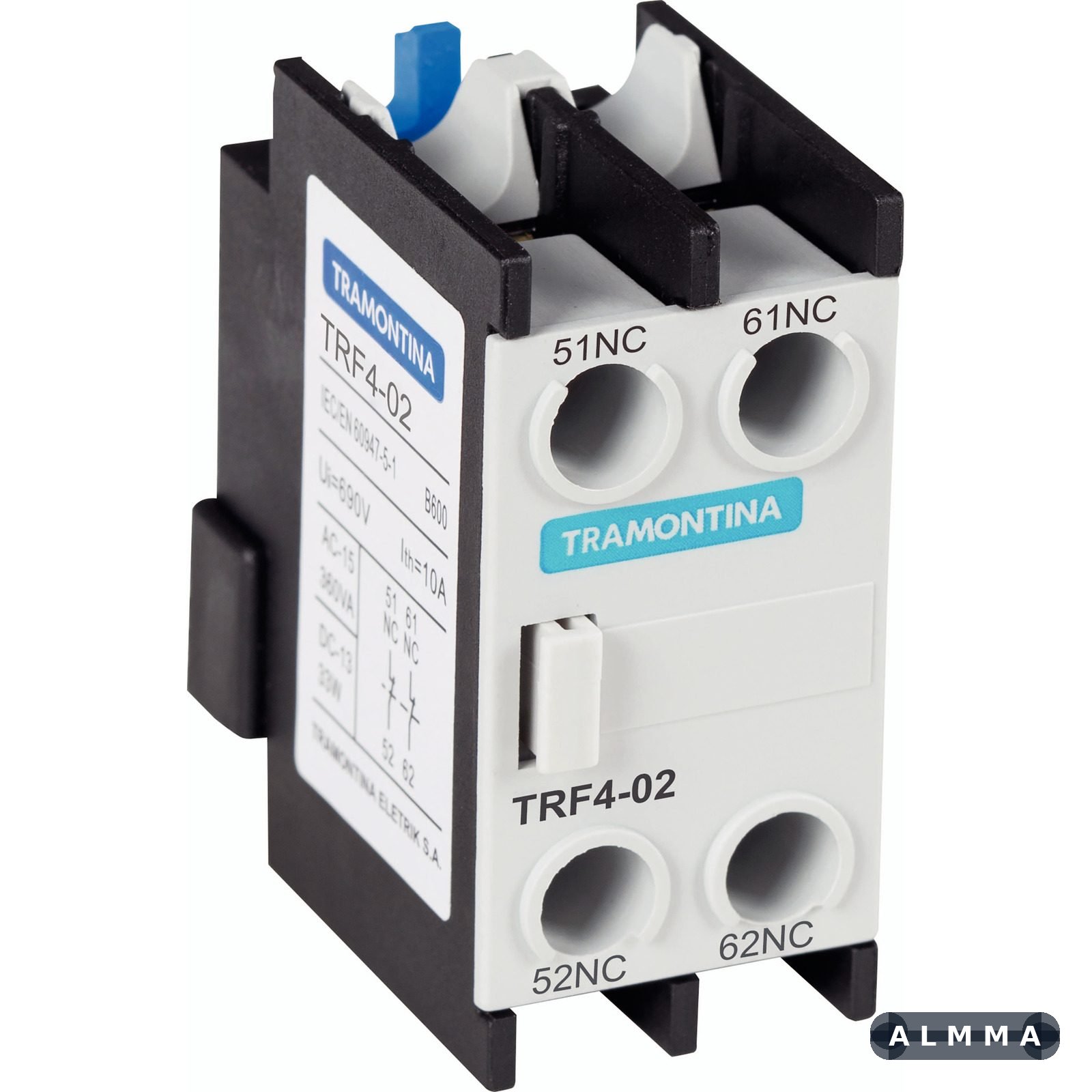 Contato Auxiliar Frontal para Contator Tramontina TRF4-02 2NF 10 UNIDADES EMB.MINIMA