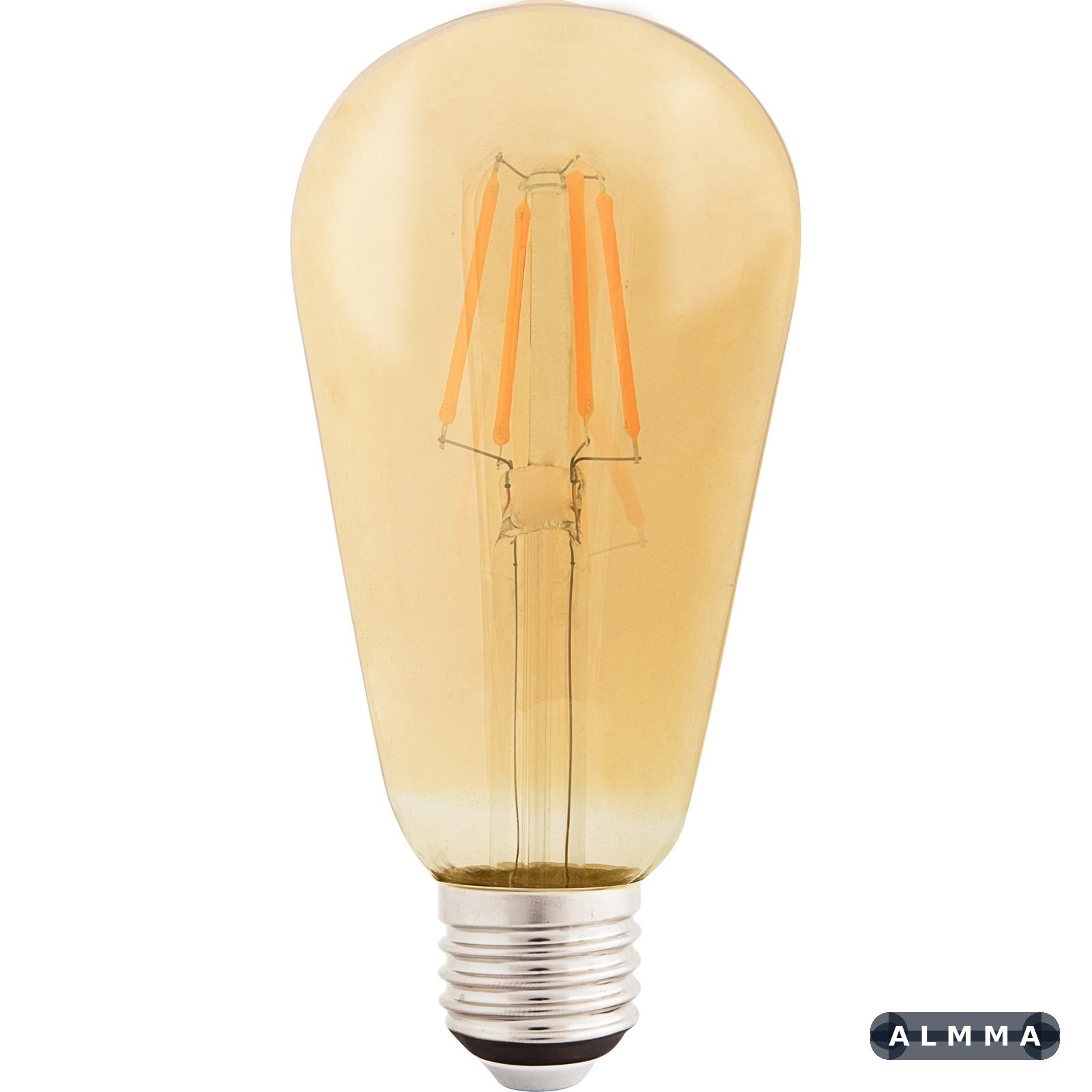Lâmpada LED de Filamento Tramontina ST64 4 W 2200 K Luz Amarela em Vidro Âmbar 50 UNIDADES EMB.MINIMA