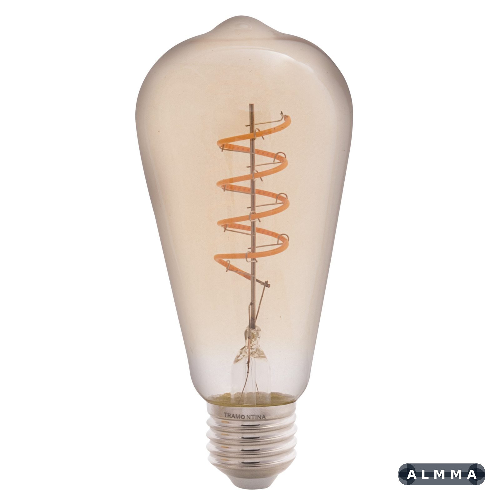 Lâmpada LED de Filamento Espiral Tramontina ST64 4 W 2200 K Luz Amarela Âmbar 20 UNIDADES EMB.MINIMA