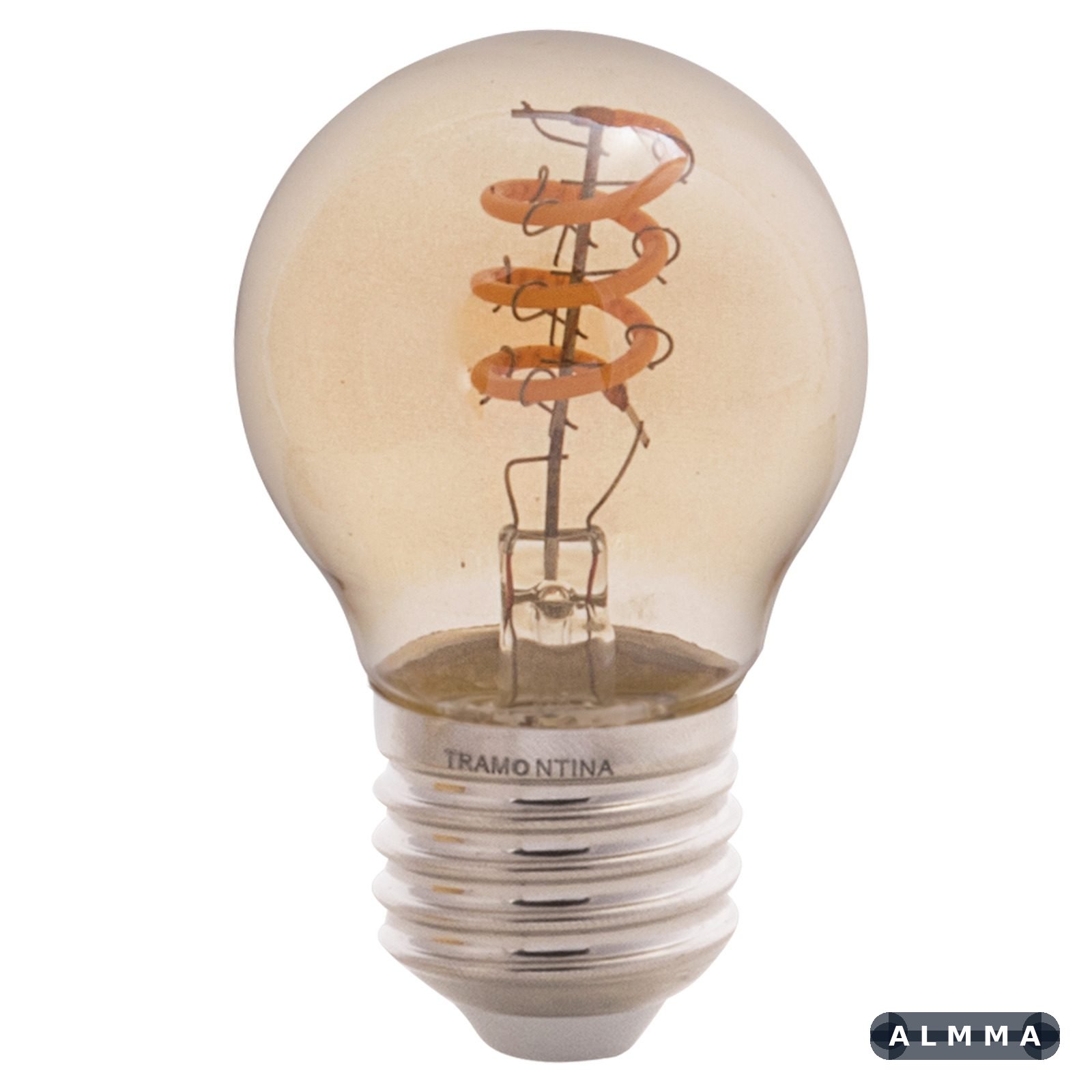 Lâmpada LED de Filamento Espiral Tramontina G45 4 W 2200 K Luz Amarela Âmbar 20 UNIDADES EMB.MINIMA