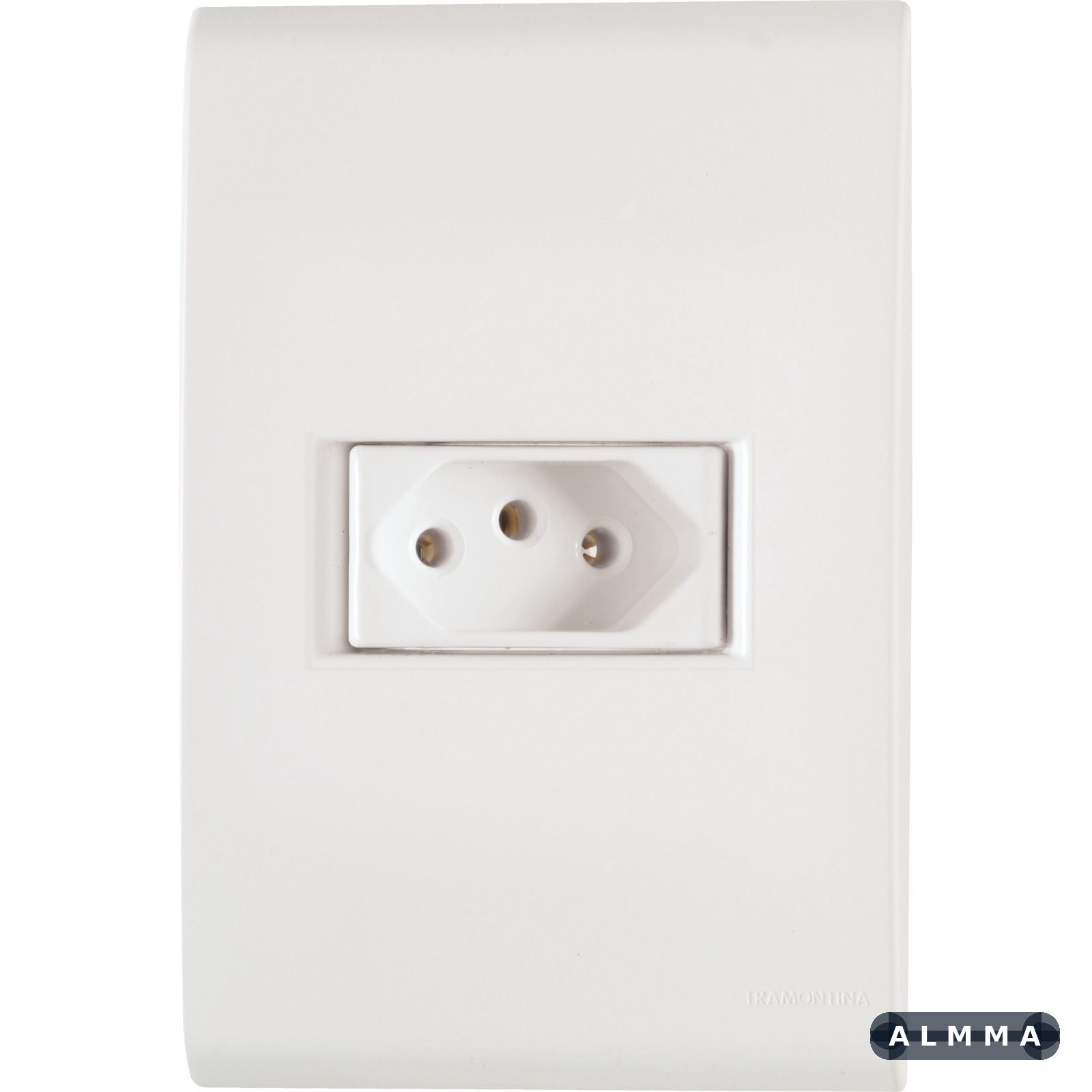 Conjunto 4x2 com 1 Tomada 2P+T Tramontina Liz 10 A 250 V Branco 10 UNIDADES EMB.MINIMA