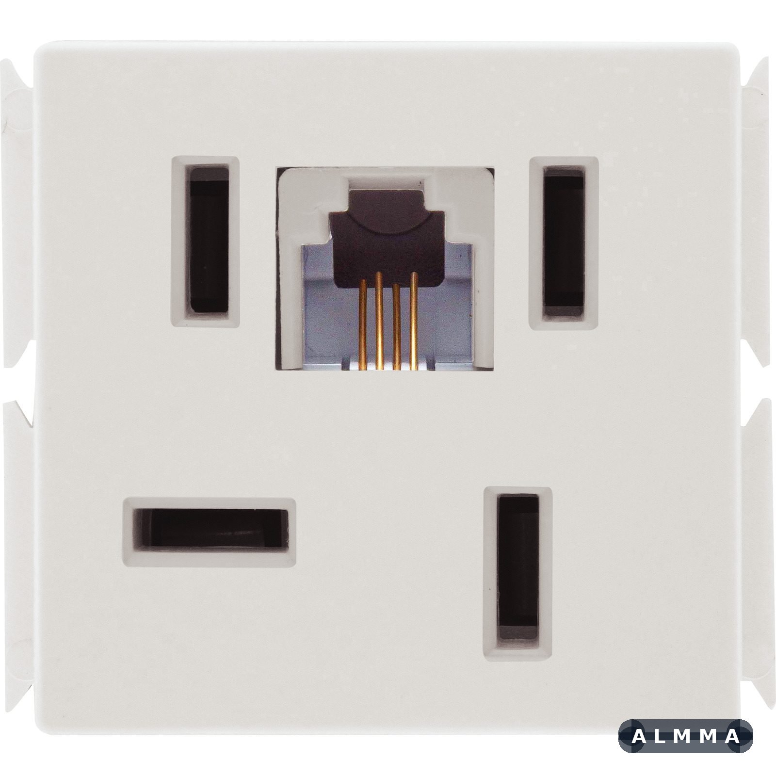 Módulo para Tomada de Telefone 4P e RJ11 Tramontina Aria Branco 1 UNIDADES EMB.MINIMA