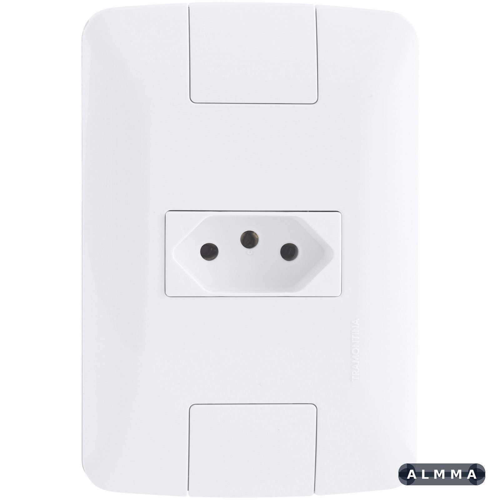 Conjunto 4x2 com 1 Tomada 2P+T Tramontina Aria 10 A 250 V Branco 20 UNIDADES EMB.MINIMA