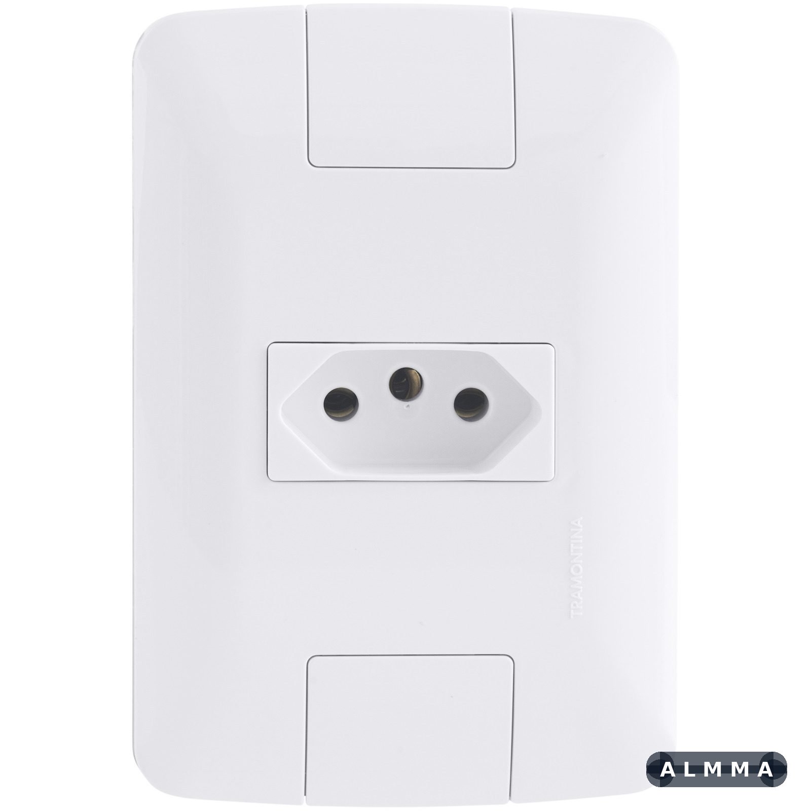 Conjunto 4x2 com 1 Tomada 2P+T Tramontina Aria 20 A 250 V Branco 20 UNIDADES EMB.MINIMA