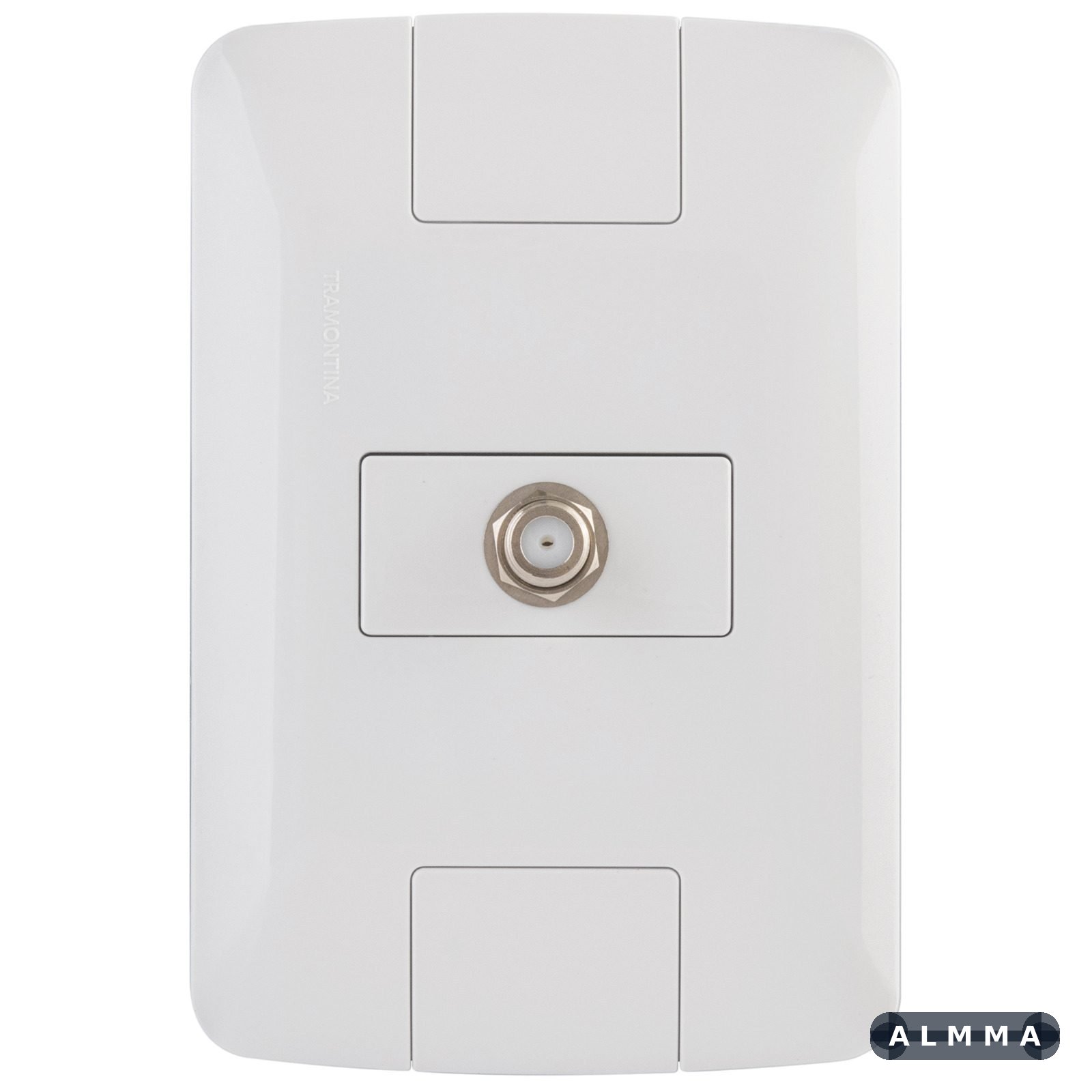 Conjunto 4x2 com 1 Tomada TV/SAT Coaxial Tramontina Aria Branco 20 UNIDADES EMB.MINIMA