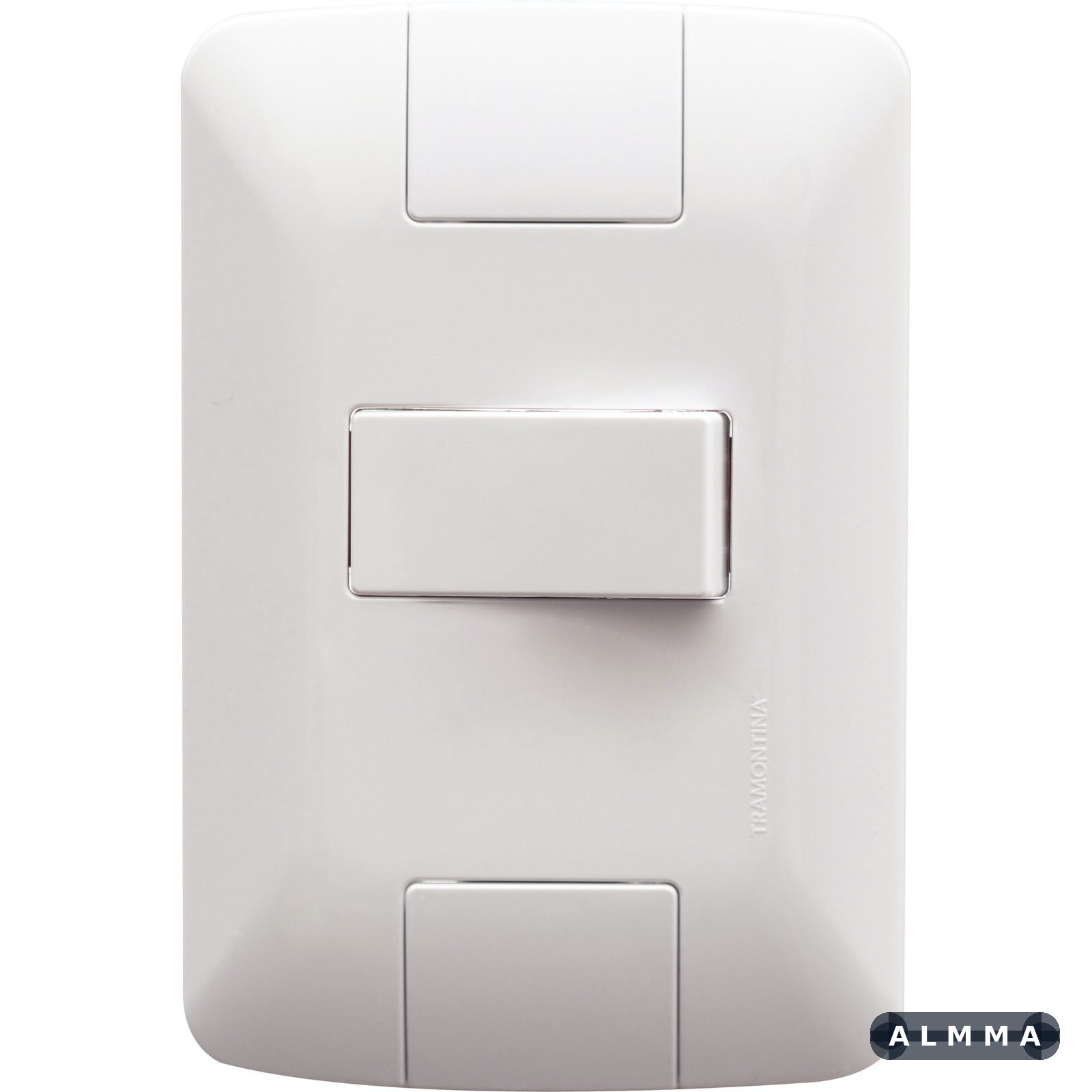 Conjunto 4x2 com 1 Interruptor Simples Horizontal Tramontina Aria 6 A 250 V Branco 20 UNIDADES EMB.MINIMA