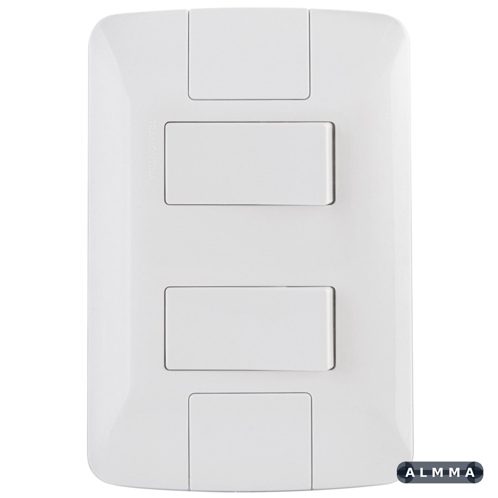 Conjunto 4x2 com 2 Interruptores Simples Tramontina Aria 6 A 250 V Branco 20 UNIDADES EMB.MINIMA