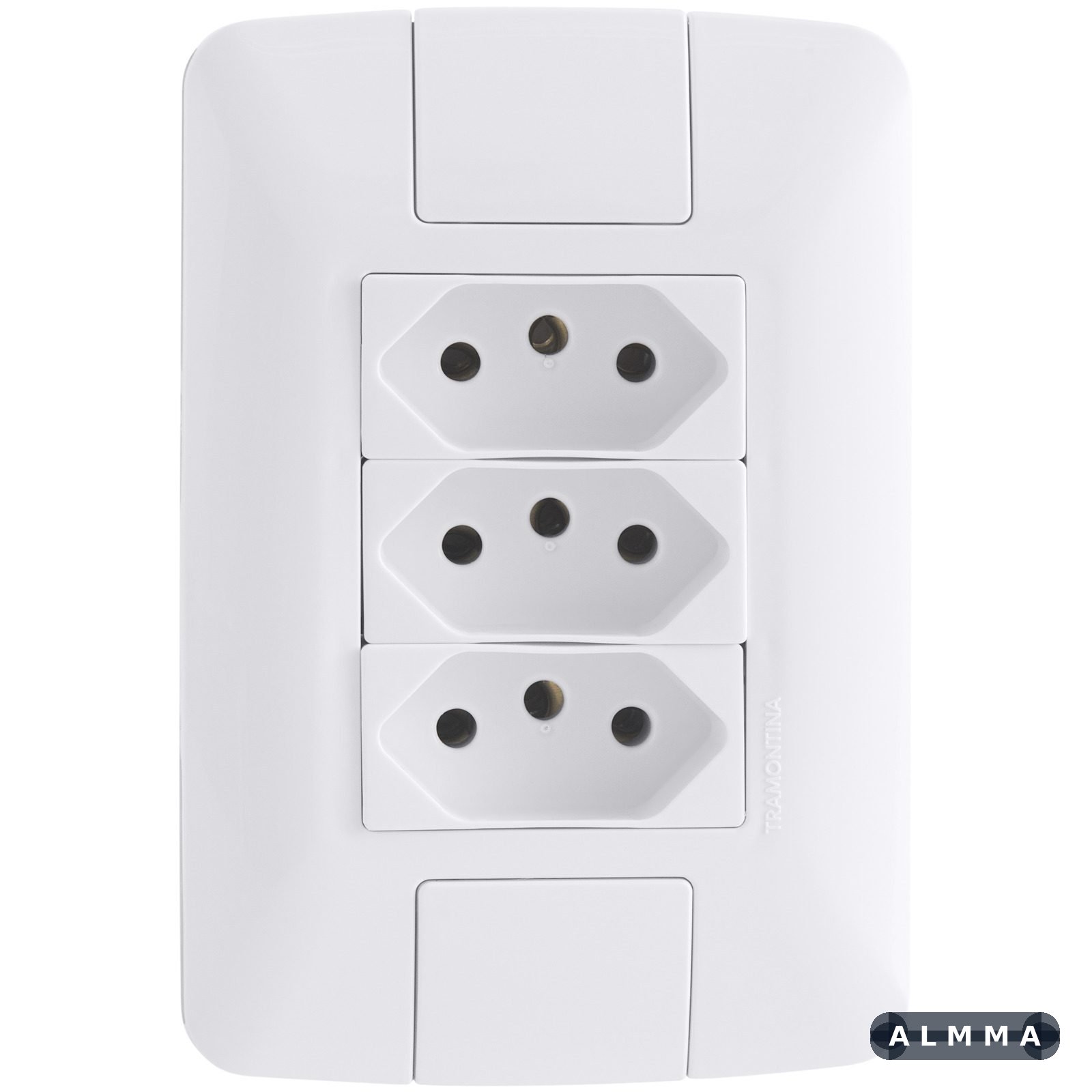 Conjunto 4x2 com 3 Tomadas 2P+T 10 A 250 V Tramontina Aria Branco 20 UNIDADES EMB.MINIMA