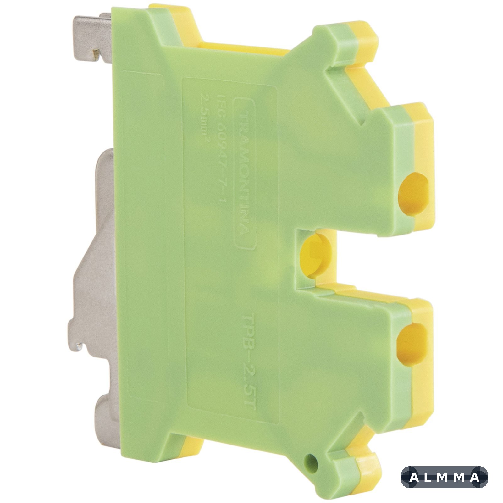 Borne de Conexão a Parafuso Verde/Amarelo 2,5 mm² Tramontina TPB-2,5T 100 UNIDADES EMB.MINIMA