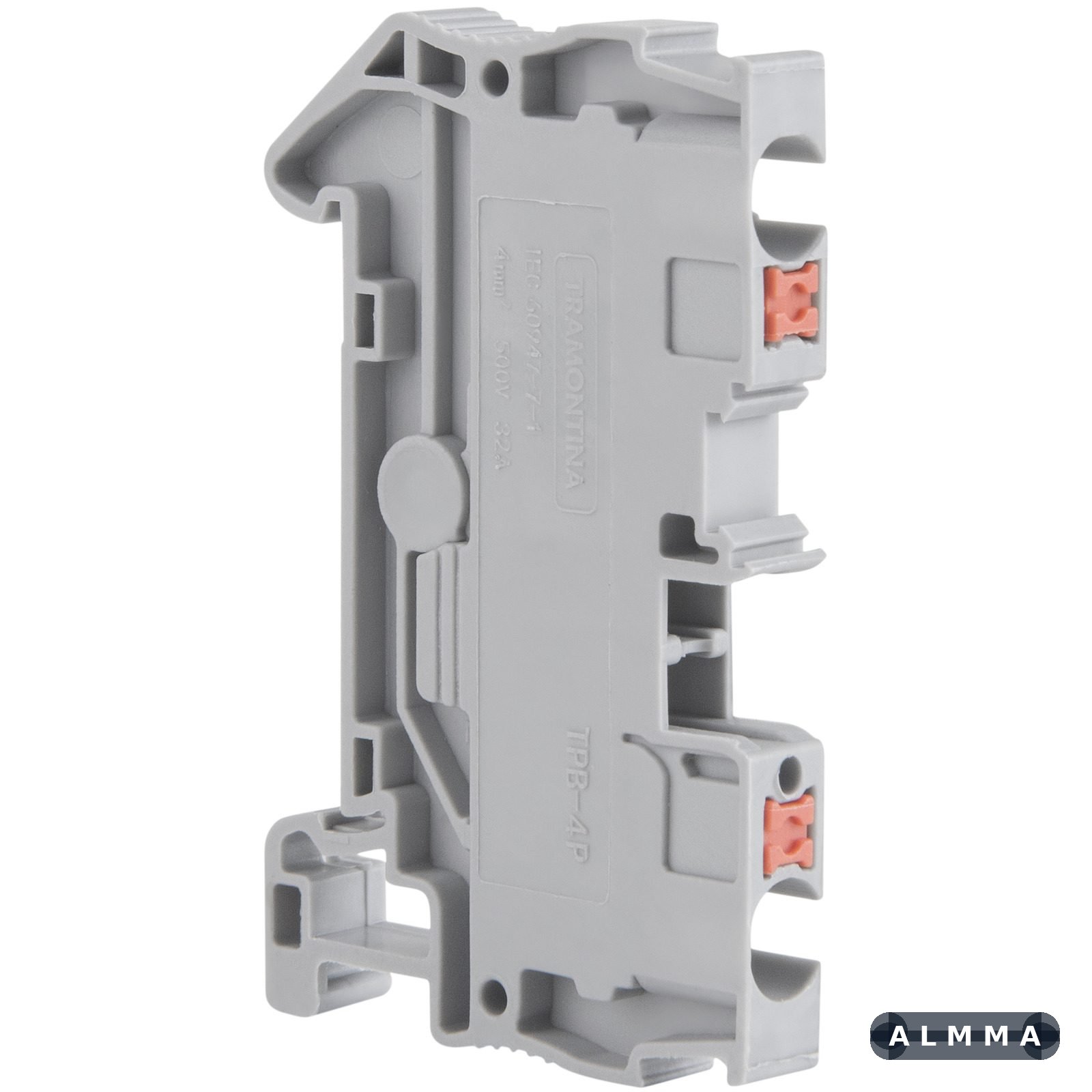 Borne de Conexão Push-In Cinza 4 mm² Tramontina TPB-4P 50 UNIDADES EMB.MINIMA