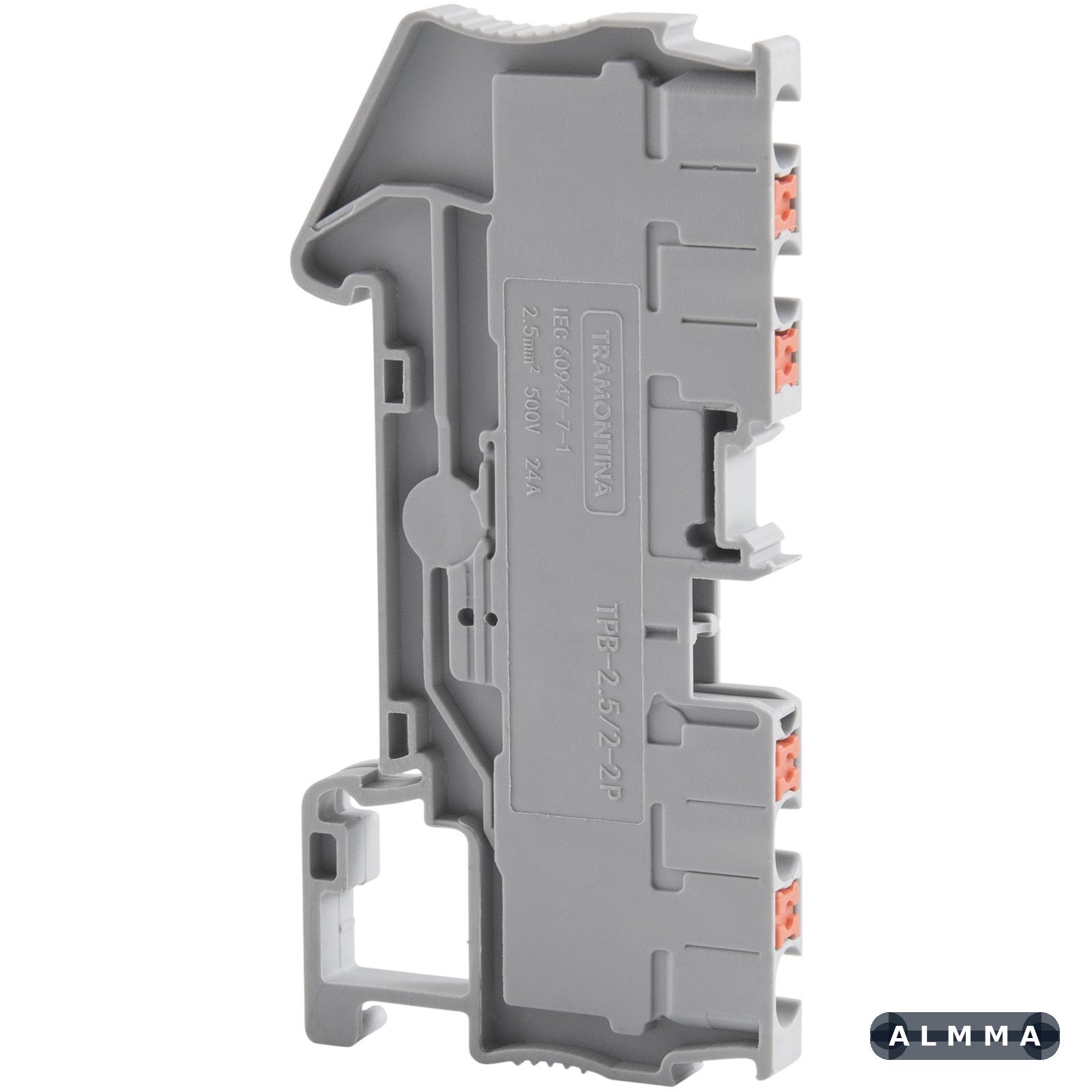 Borne de Conexão Push-In Cinza 2,5 mm² Duplo Tramontina TPB-2.5/2-2P 100 UNIDADES EMB.MINIMA