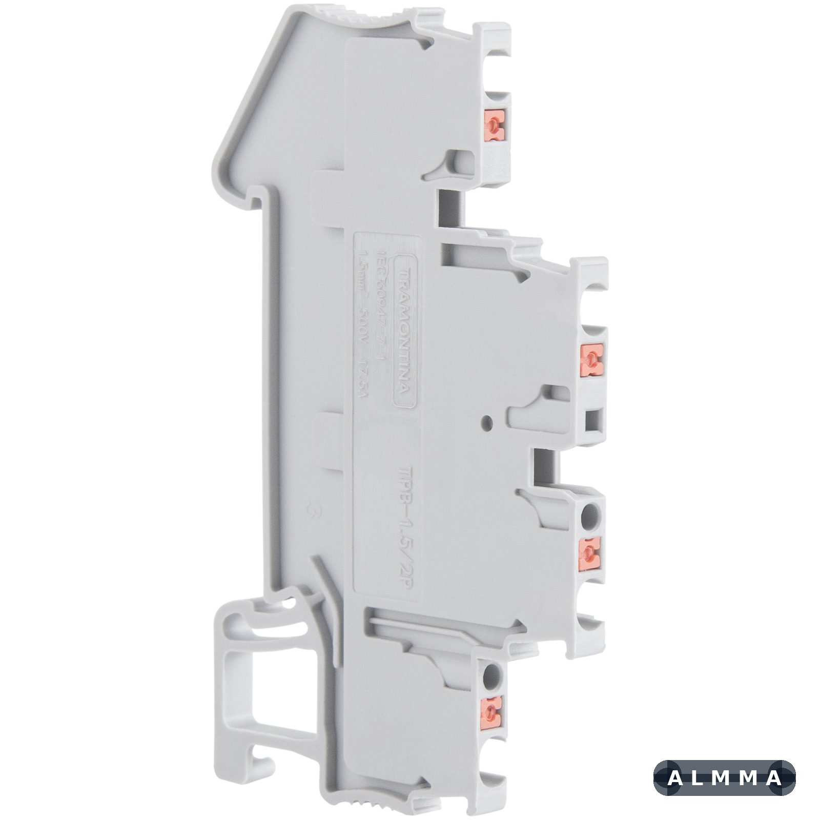 Borne de Conexão Push-In Cinza 1,5 mm² com 2 Conexões Tramontina TPB-1.5/2P 100 UNIDADES EMB.MINIMA